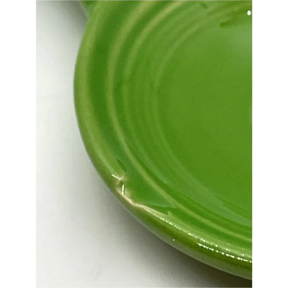 Fiesta Shamrock? Green Ceramic Spoon Rest - flaws